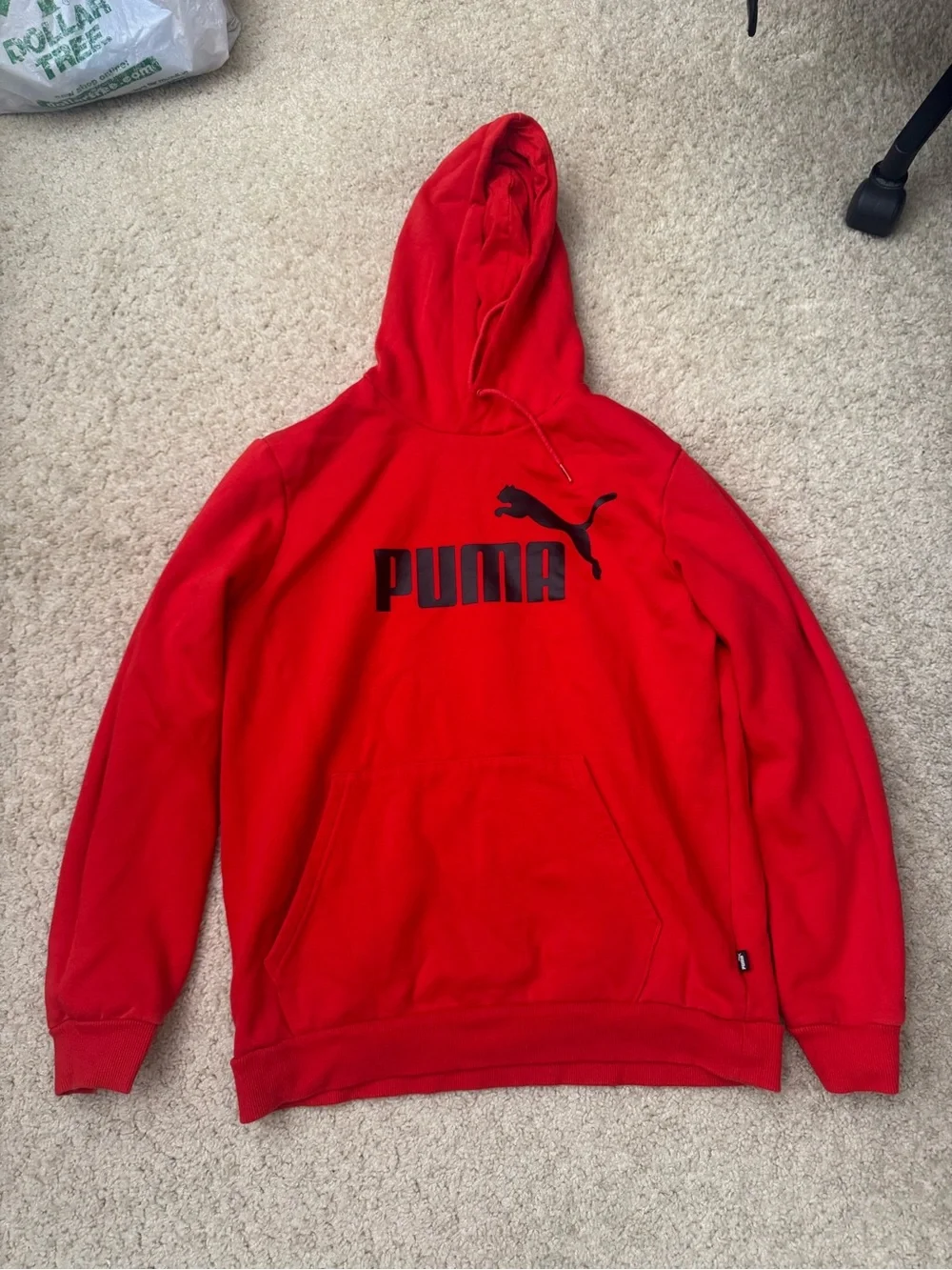 Puma Red Hoodie with Black Logo - Kids Sweatshirt